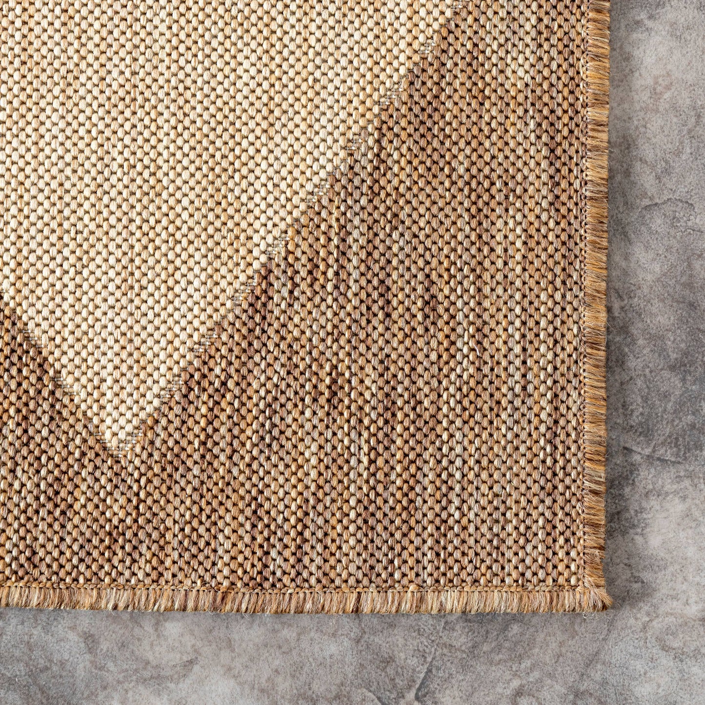 Sabina Diamond Trellis Indoor/Outdoor Area Rug: Beige / Rectangle / 9' 6" x 12'